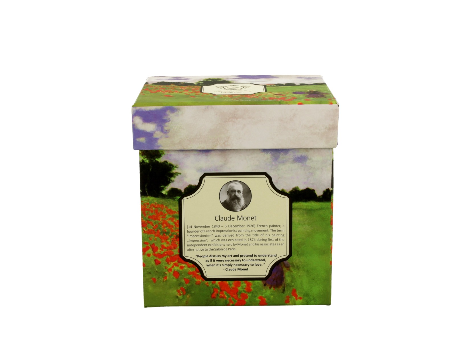 Porcelánový hrnček so sitkom a krytom Claude Monet - Poppy Field 380 ml