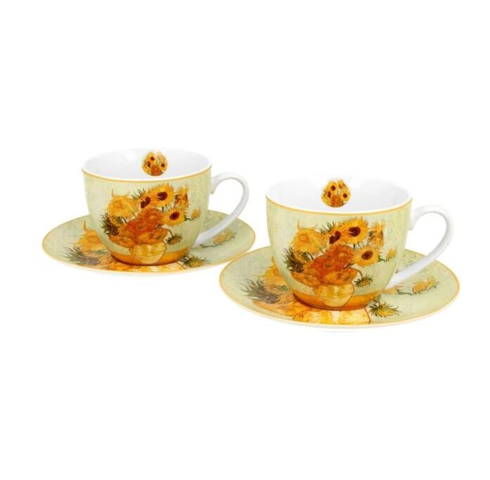 Sada dvoch šálok s podšálkou V. van Gogh - Sunflowers 280 ml