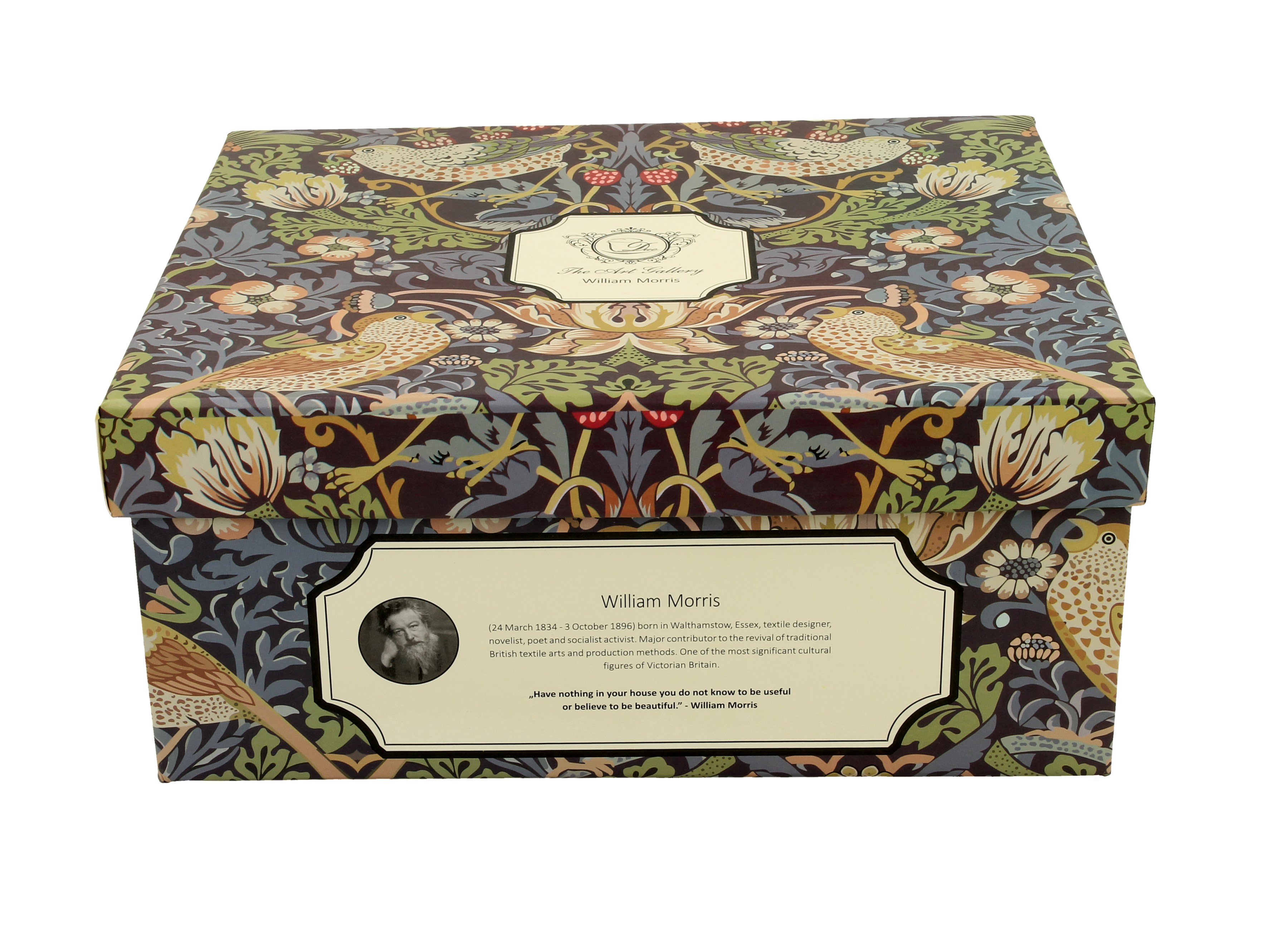 Sada dvoch šálok s podšálkou William Morris - Strawberry Thief Blue 250 ml