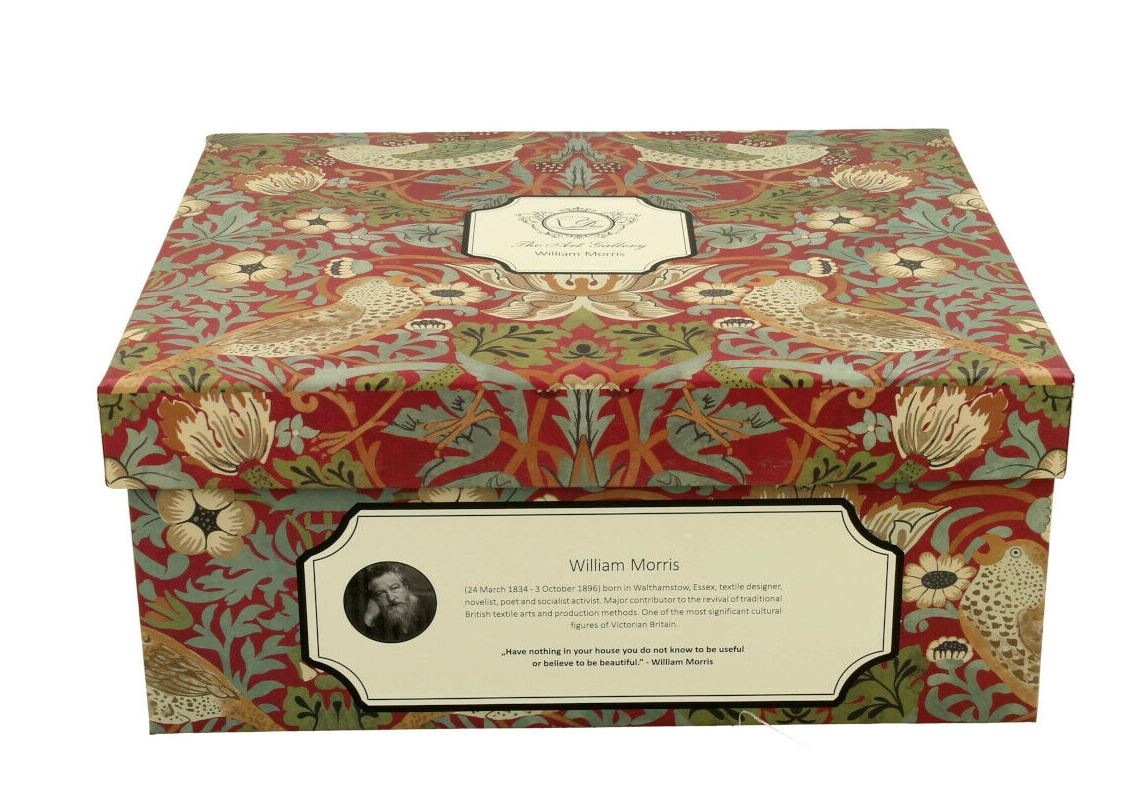 Sada dvoch šálok s podšálkou William Morris - Strawberry Thief Red 280 ml