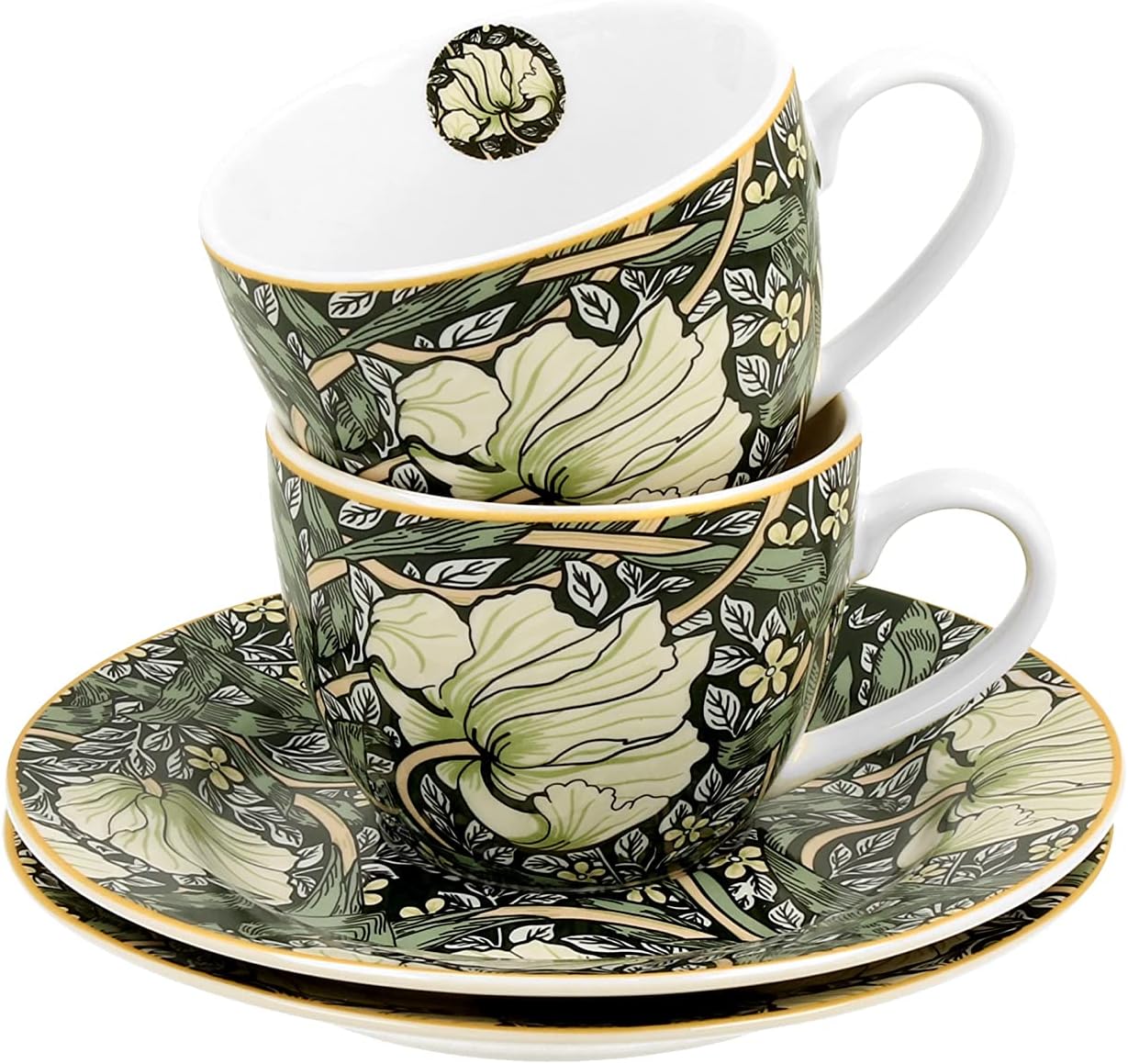 Sada dvoch espresso šálok s podšálkou William Morris - Pimpernel 110 ml