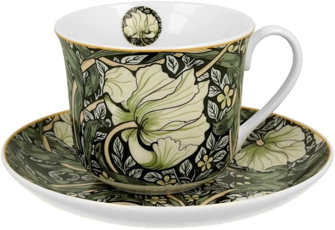 Jumbo porcelánová šálka s podšálkou William Morris - Pimpernel 400 ml