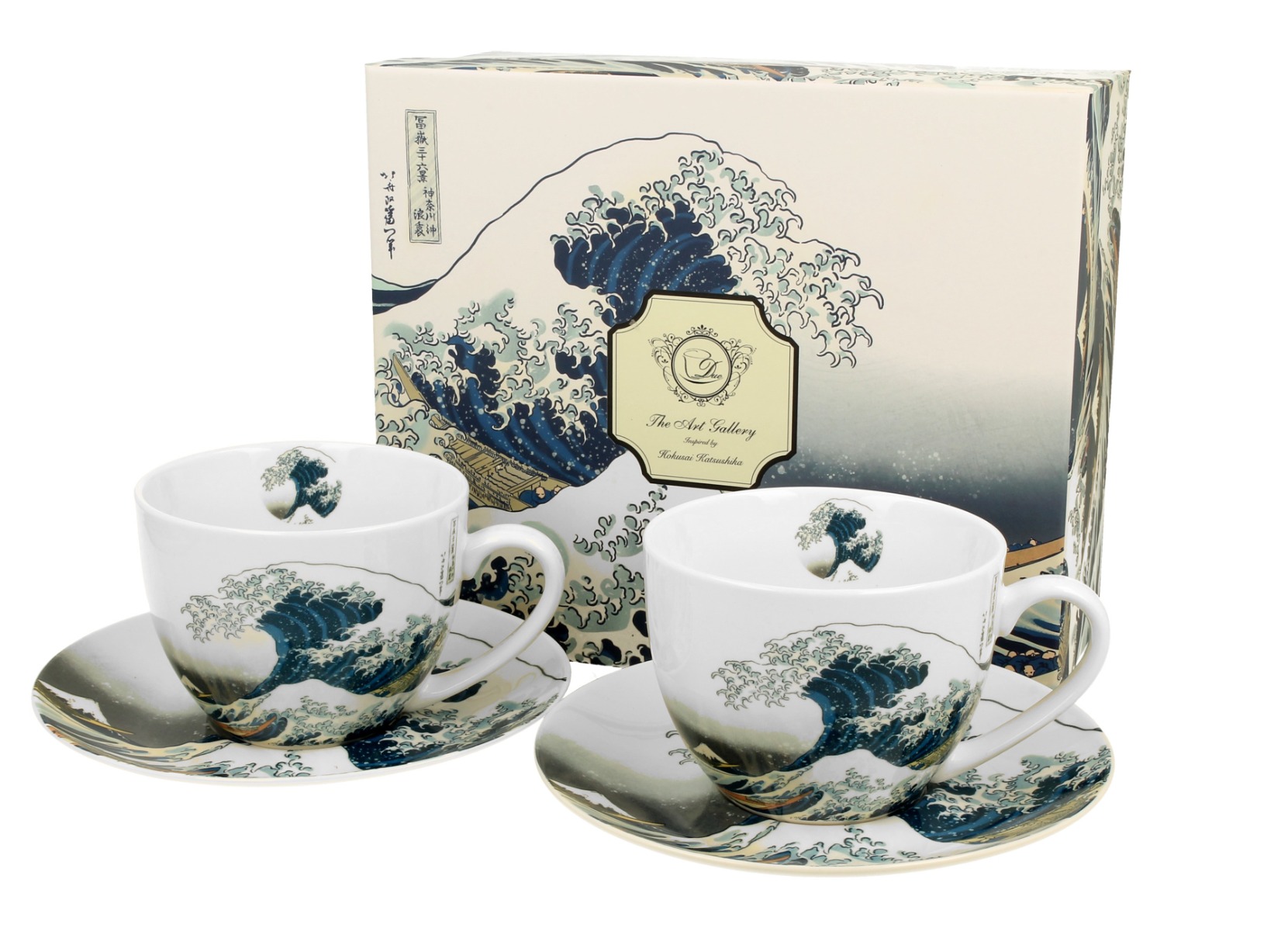 Sada dvoch šálok s podšálkou K. Hokusai - The Great Wave 280 ml