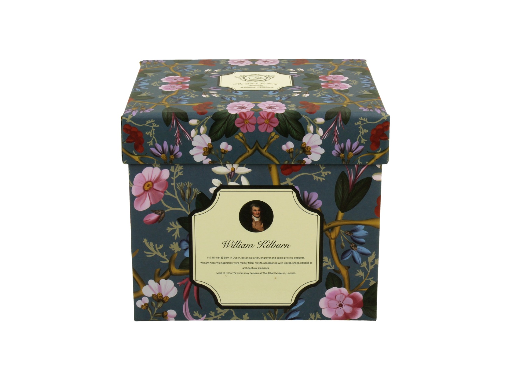 Porcelánový sudový hrnček so sitkom a krytom W. Kilburn - Blue 430 ml