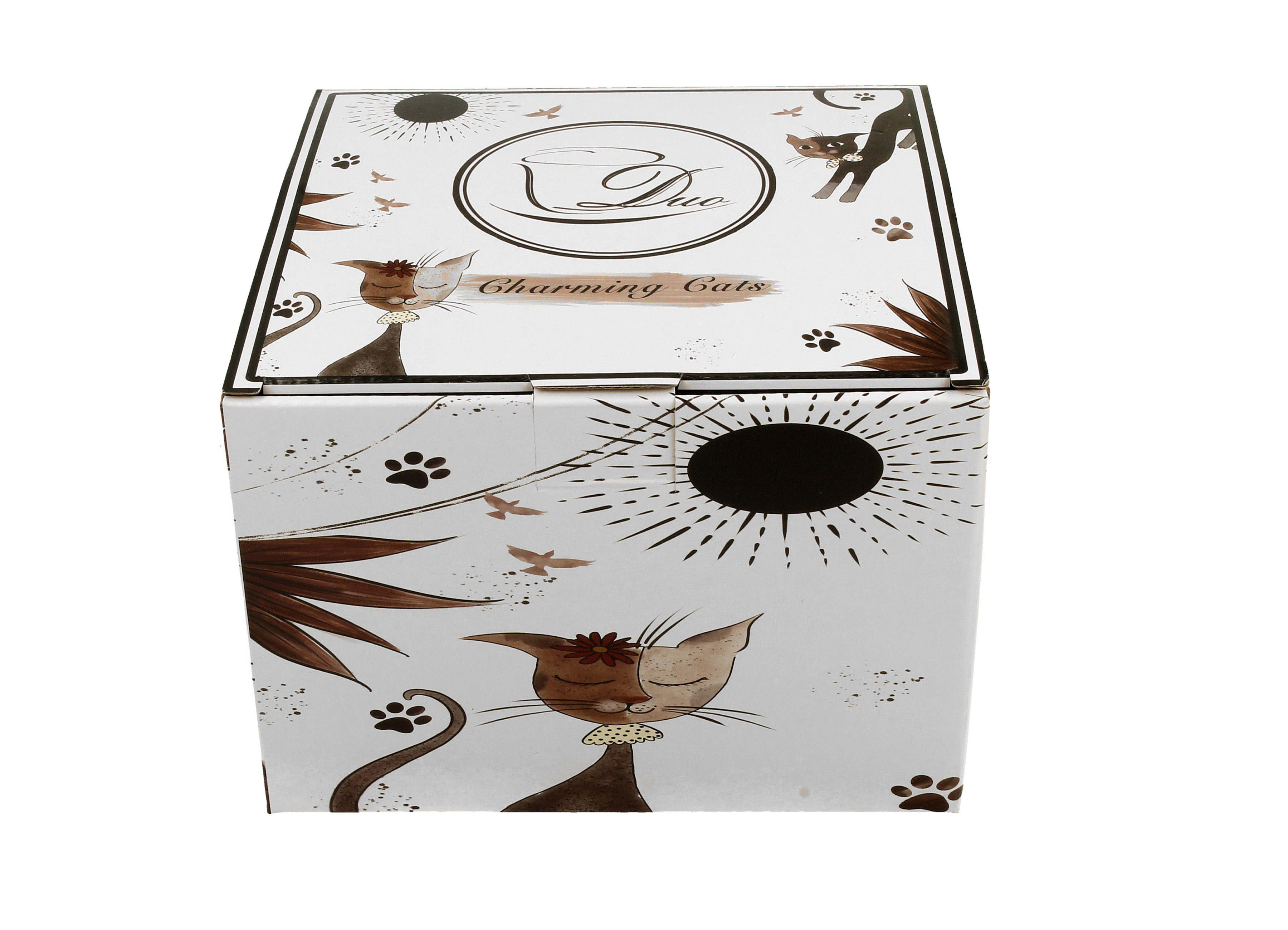 Jumbo porcelánová šálka s podšálkou Charming Cats - Roztomilé mačky 470 ml