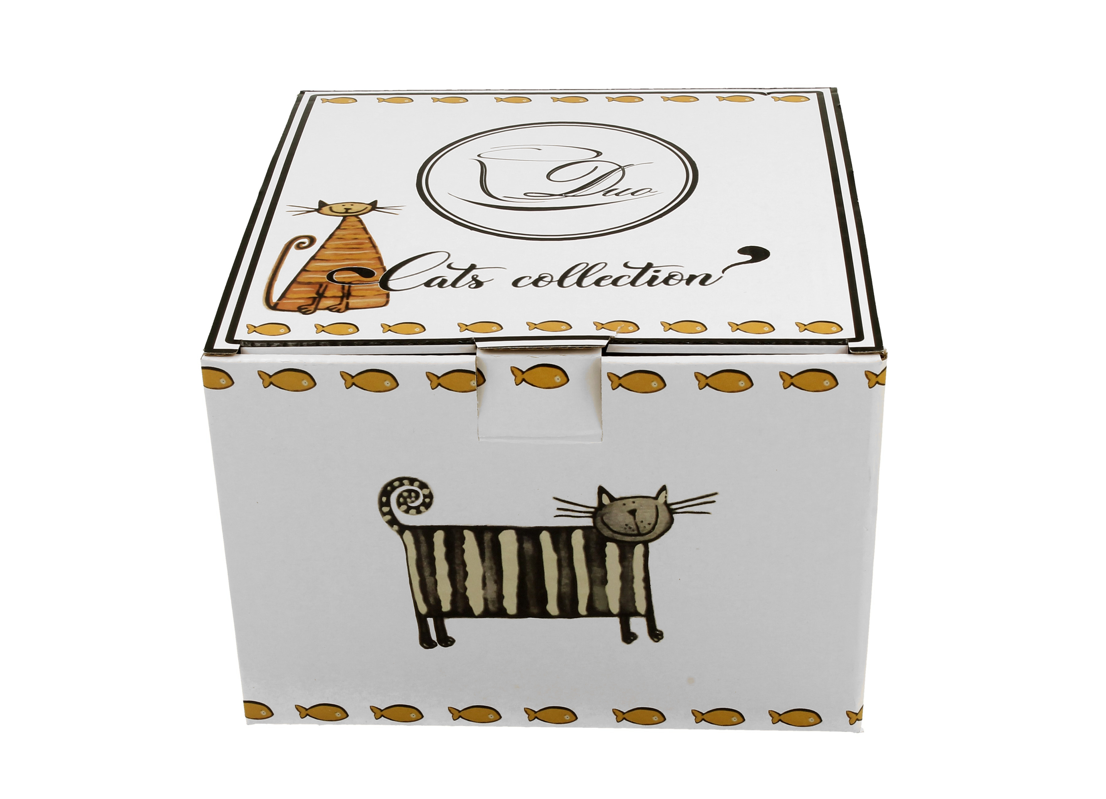Jumbo porcelánová šálka s podšálkou Classic Cats - Mačky 470 ml