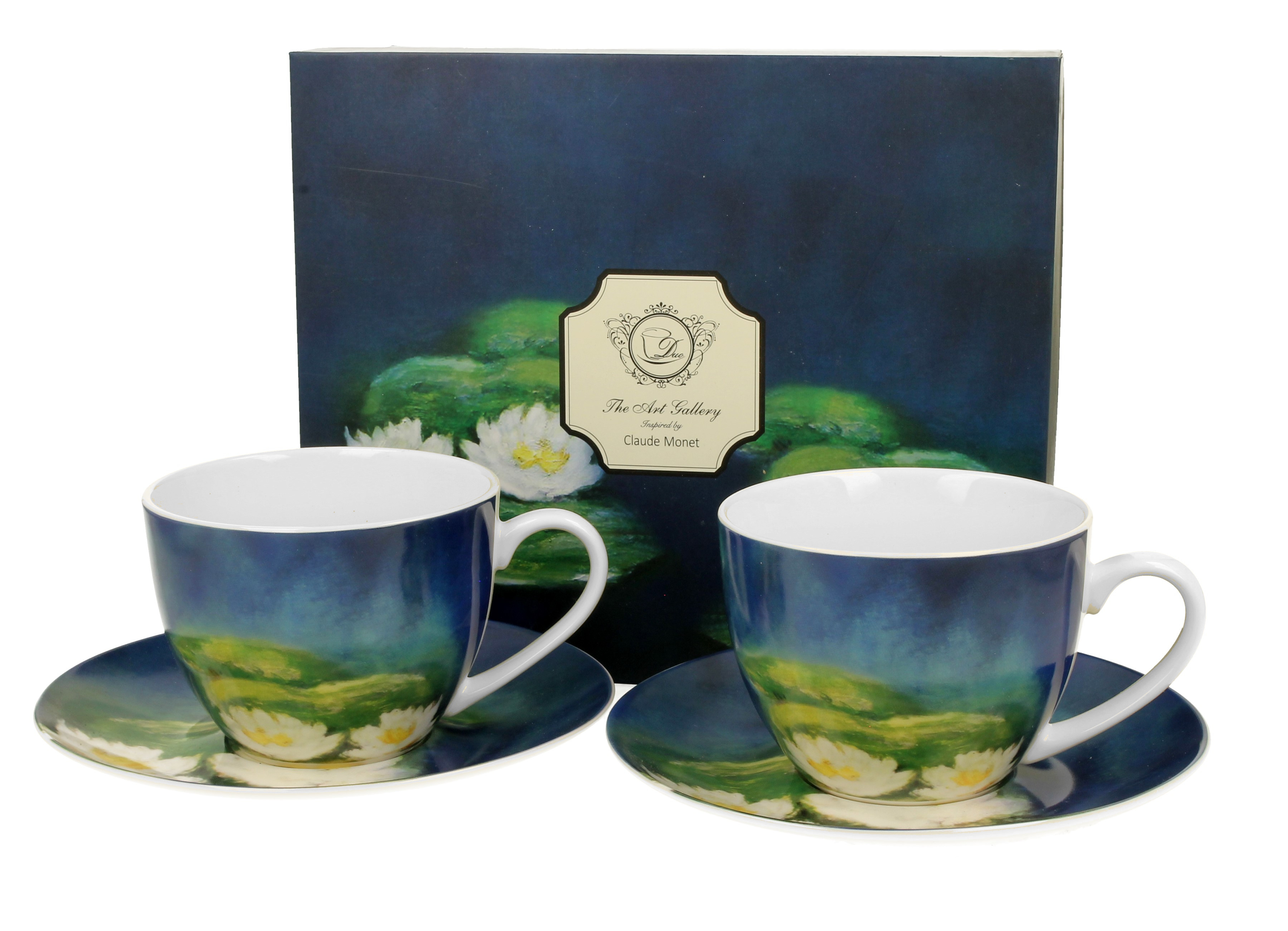 Sada dvoch šálok s podšálkou Claude Monet - Nenufars 250 ml
