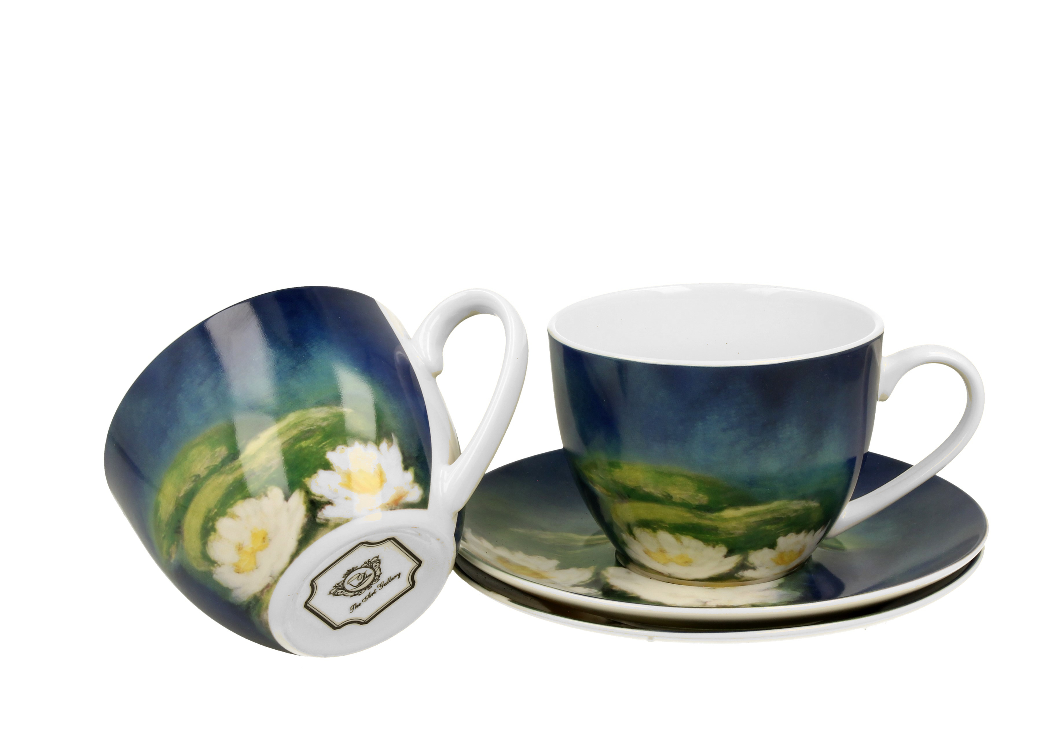 Sada dvoch šálok s podšálkou Claude Monet - Nenufars 250 ml