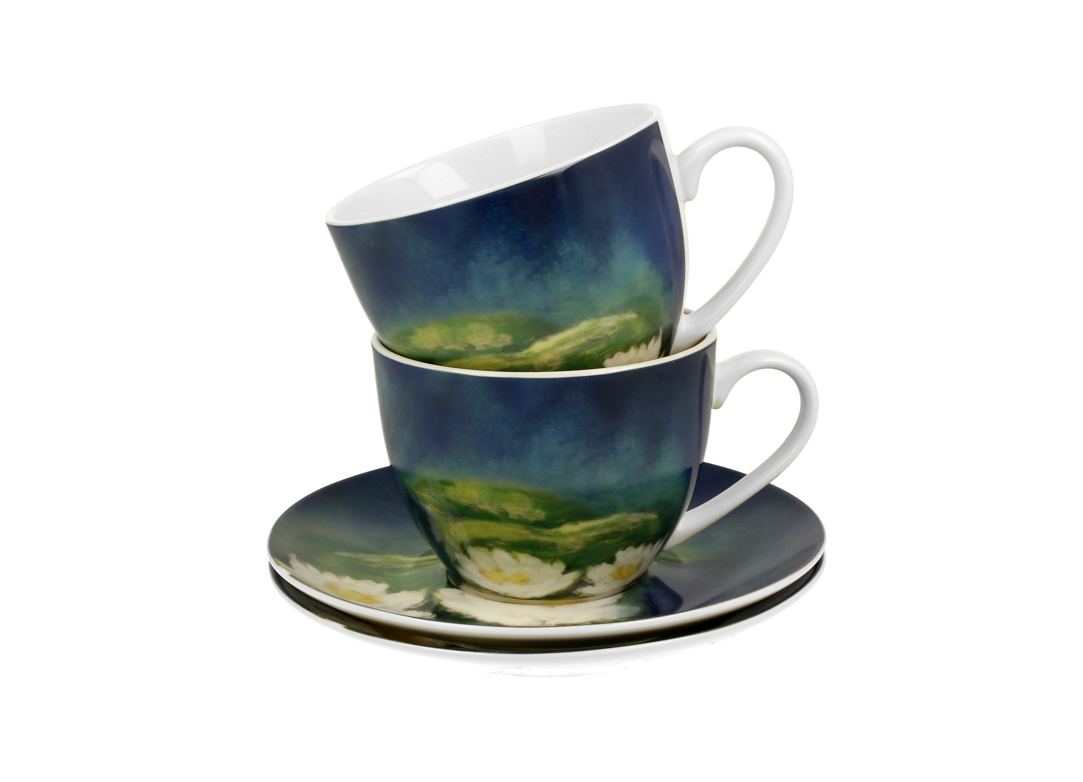 Sada dvoch šálok s podšálkou Claude Monet - Nenufars 250 ml