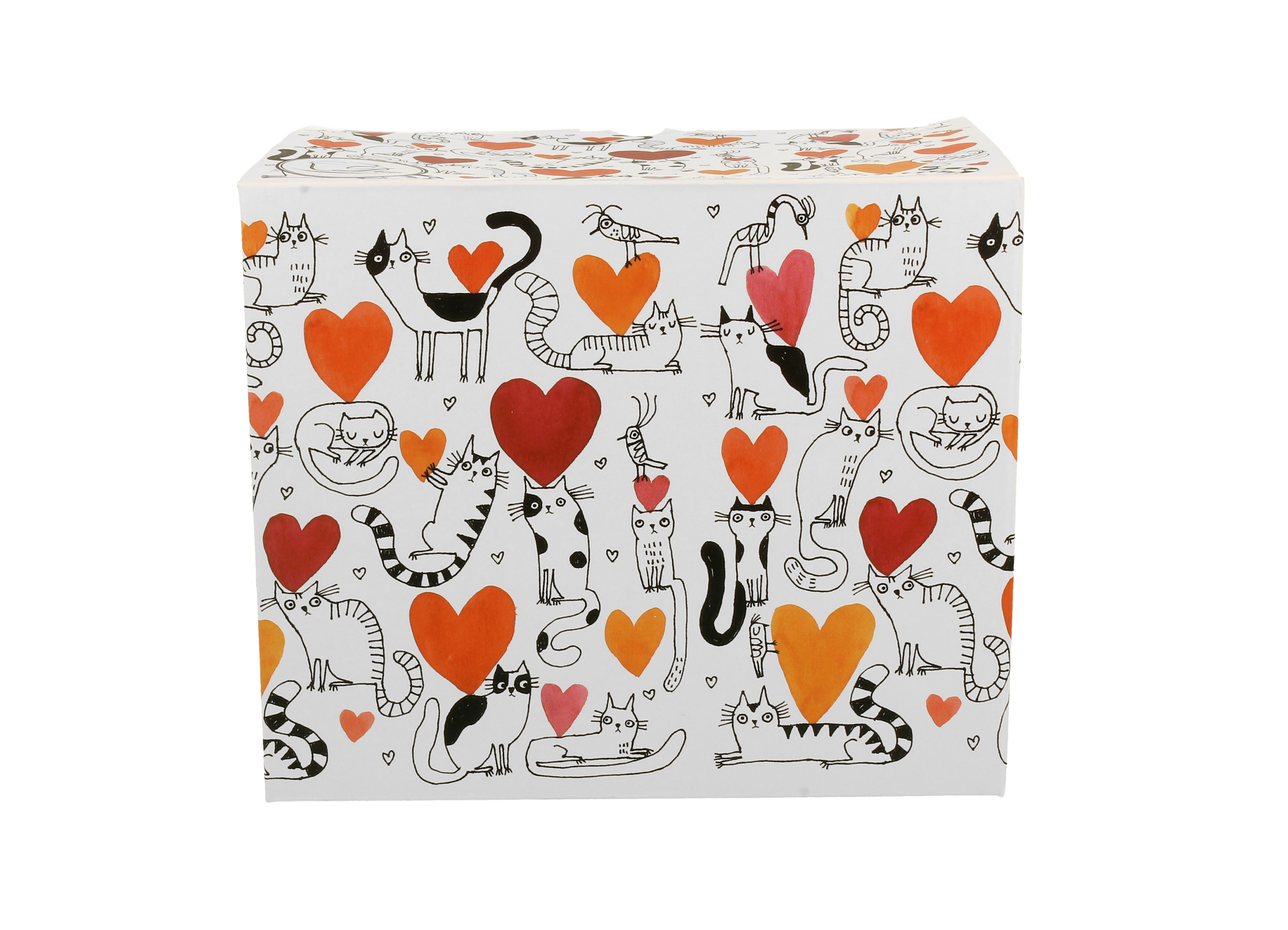 Porcelánový jumbo hrnček XXL Mačky a srdiečka 1000 ml