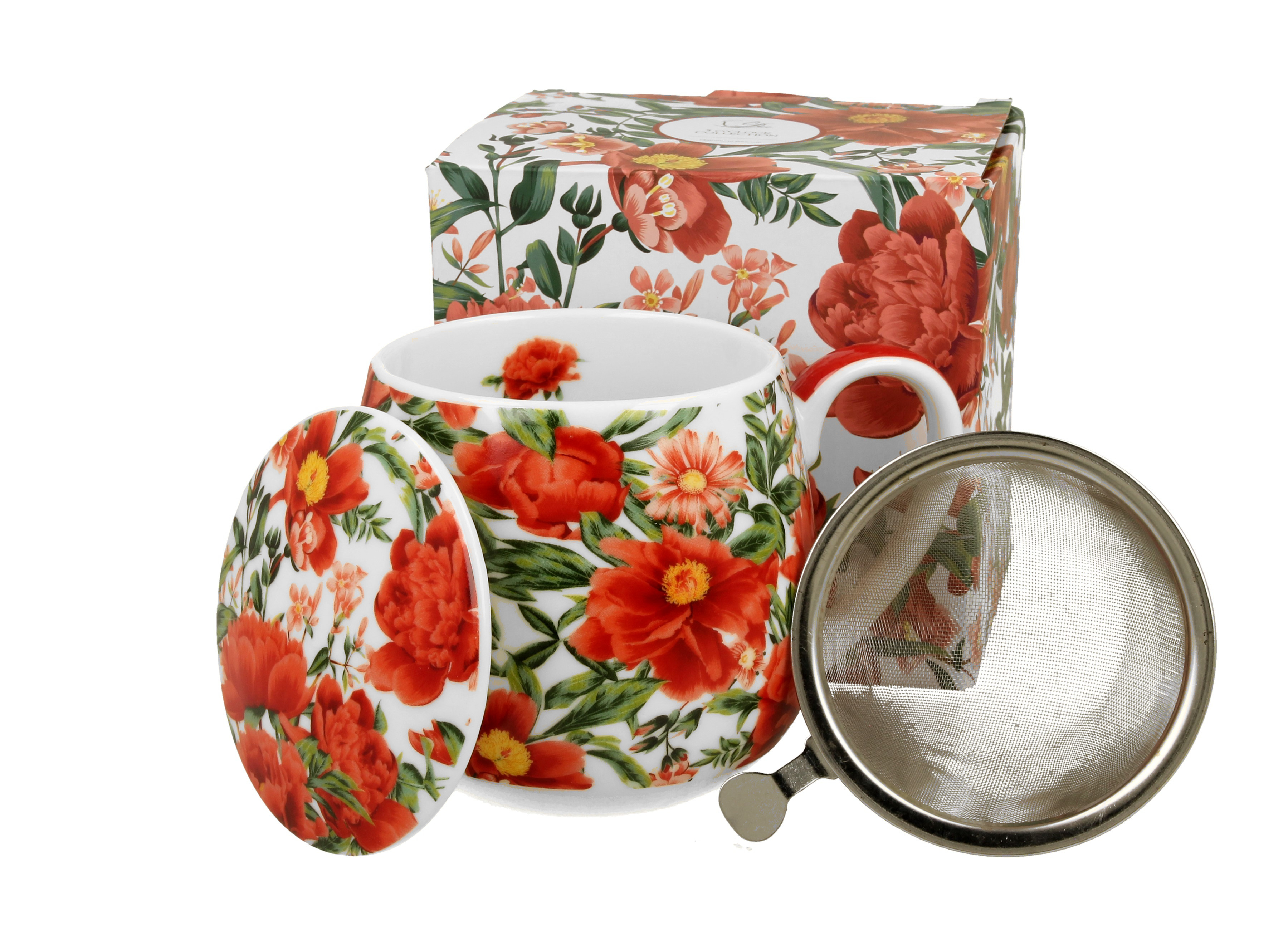 Porcelánový sudový hrnček so sitkom a krytom Felicity 430 ml