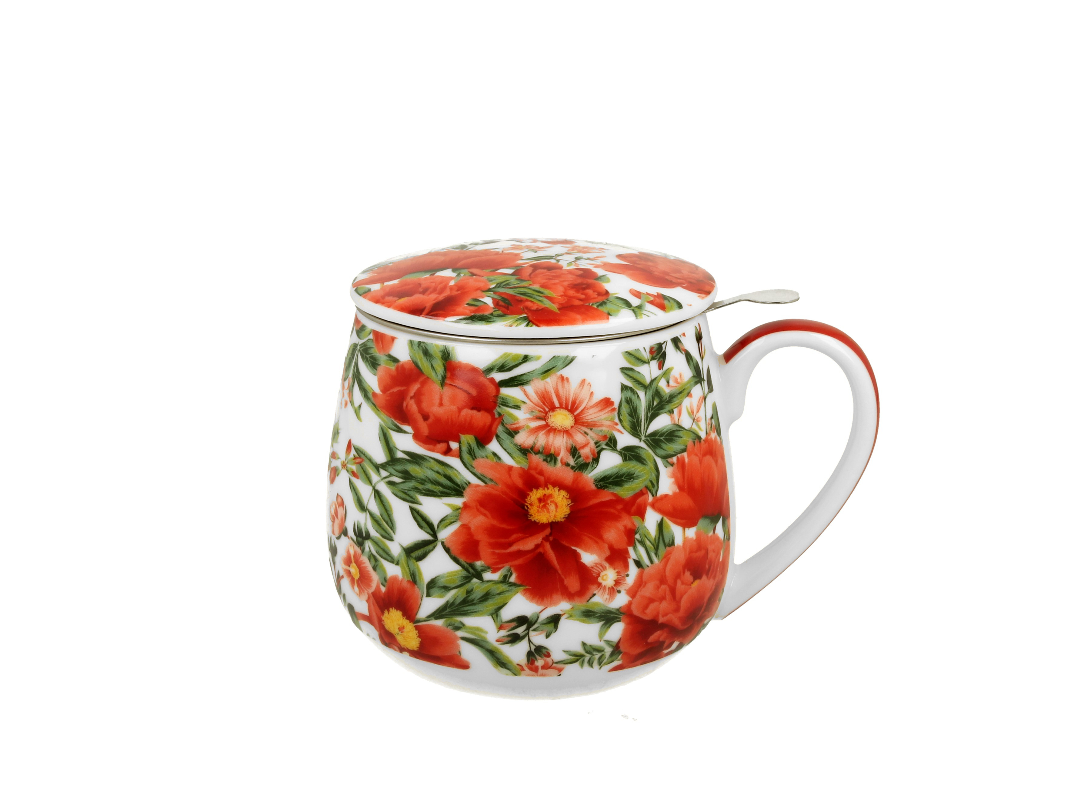 Porcelánový sudový hrnček so sitkom a krytom Felicity 430 ml