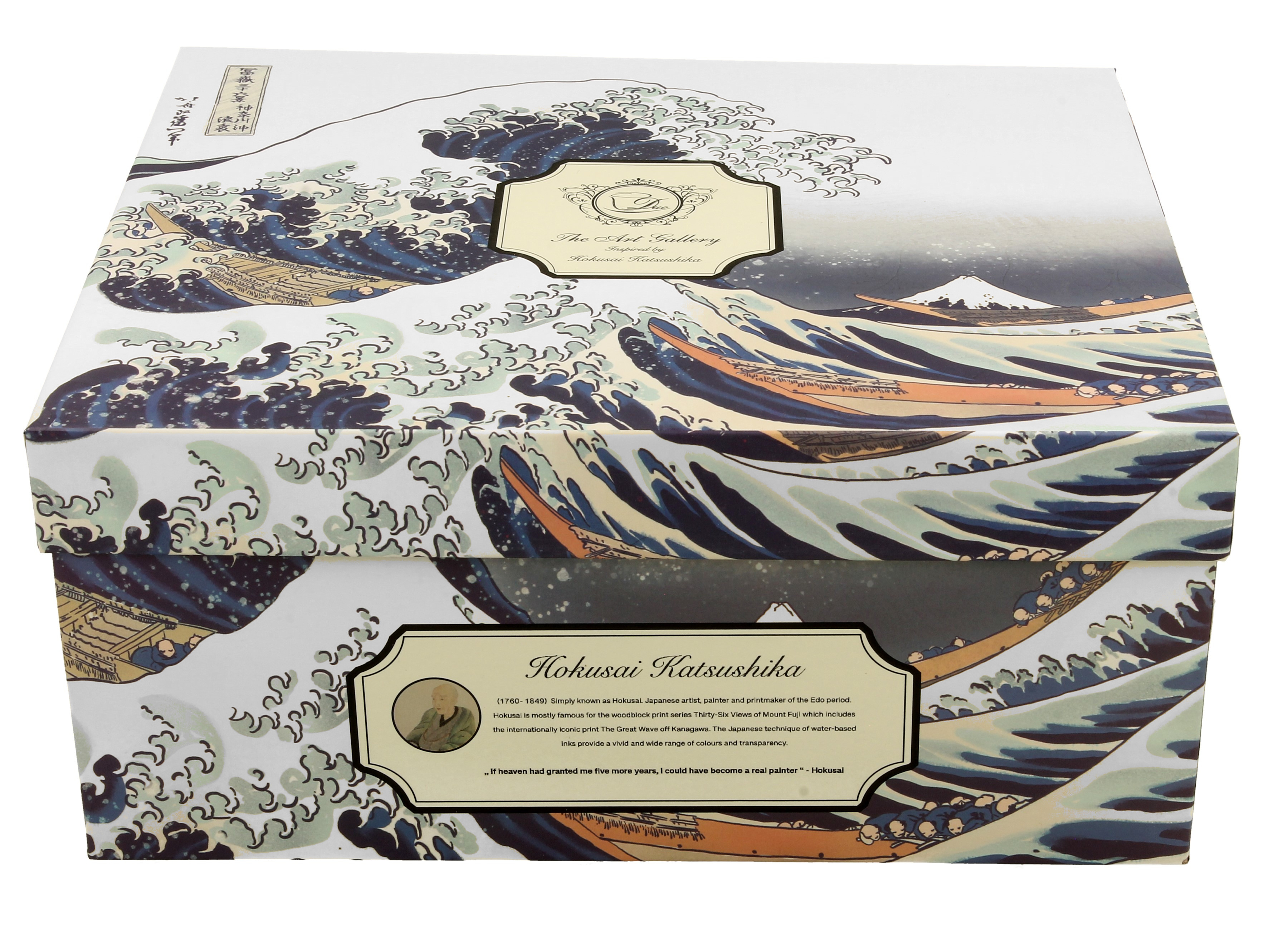 Sada dvoch luxusných šálok s podšálkou K. Hokusai - The Great Wave 270 ml