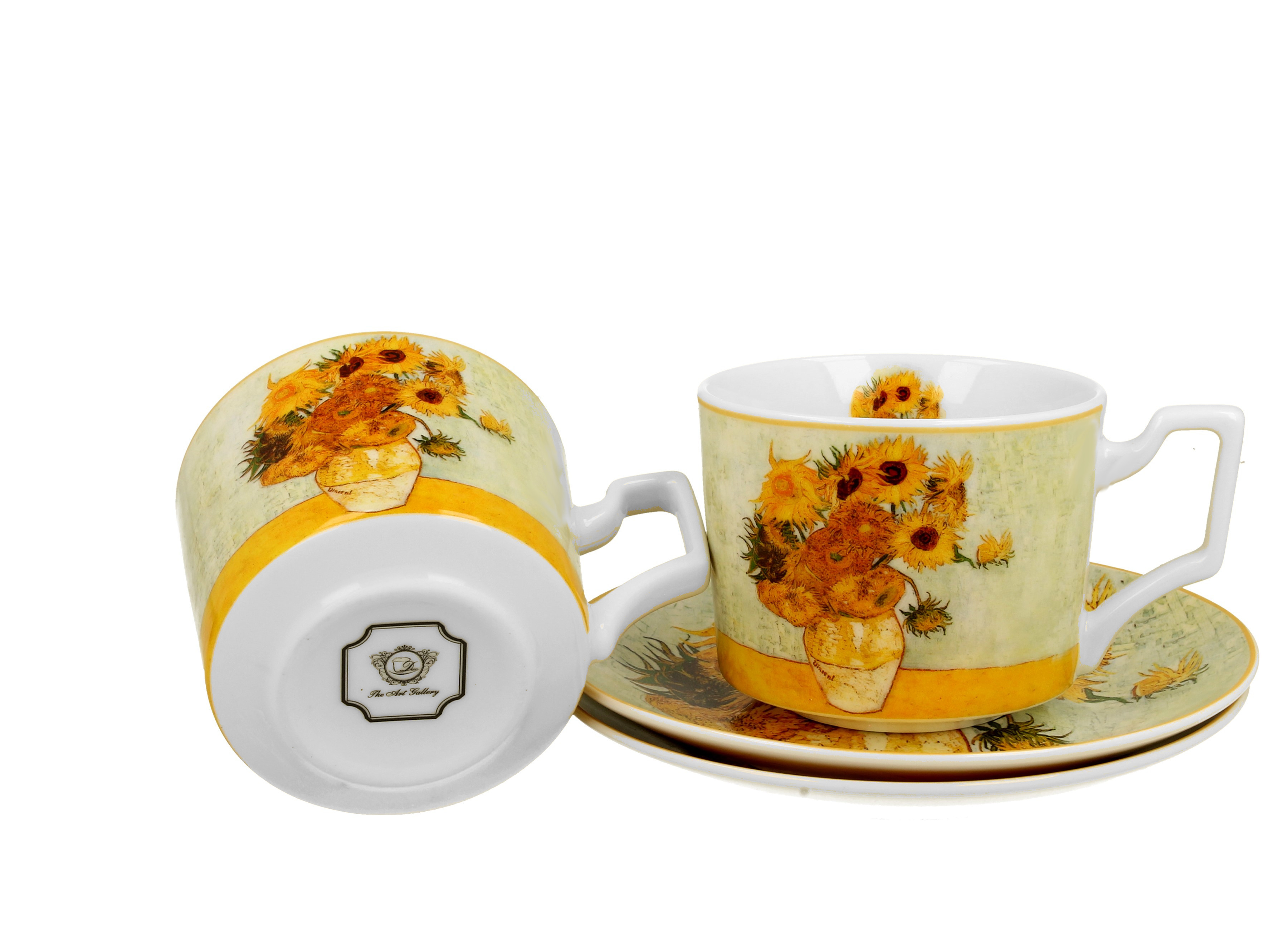 Sada dvoch luxusných šálok s podšálkou V. van Gogh - Sunflowers 270 ml