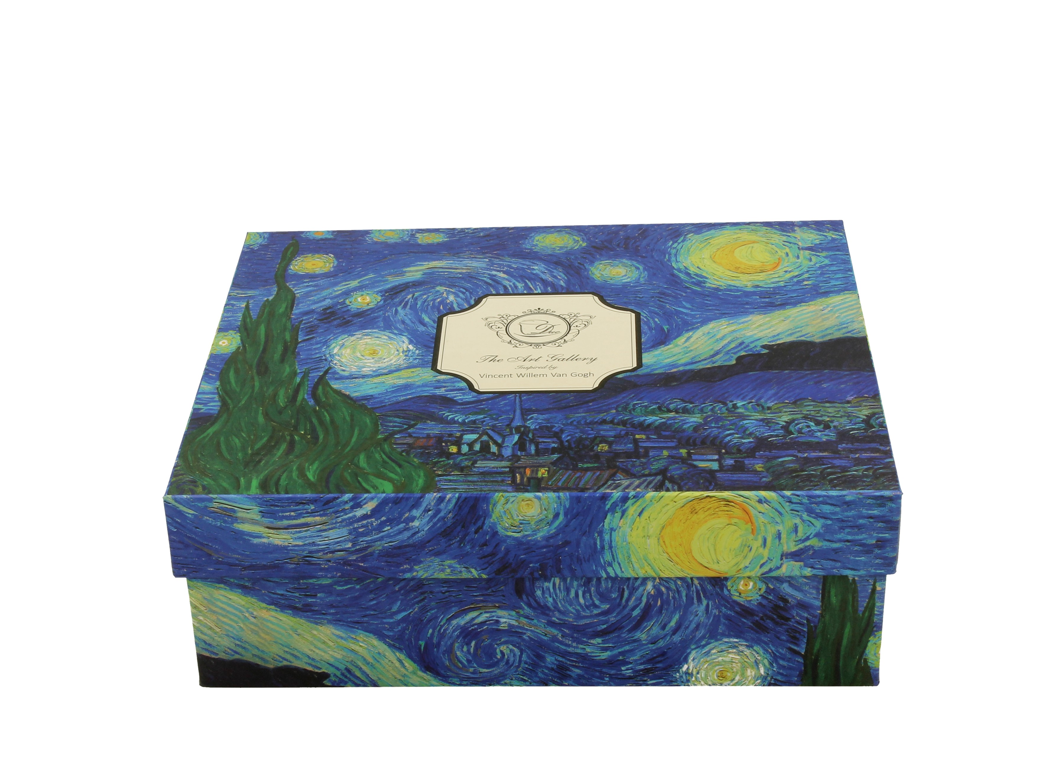 Sada dvoch luxusných espresso šálok s podšálkou Vincent Van Gogh - Starry Night 110 ml
