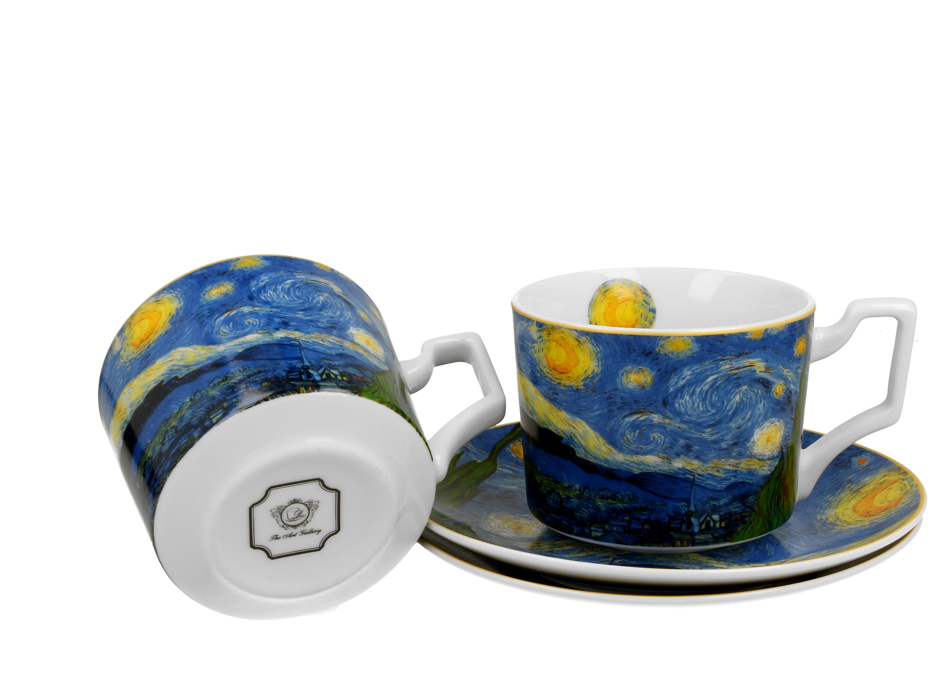 Sada dvoch luxusných šálok s podšálkou Vincent Van Gogh - Starry Night 270 ml