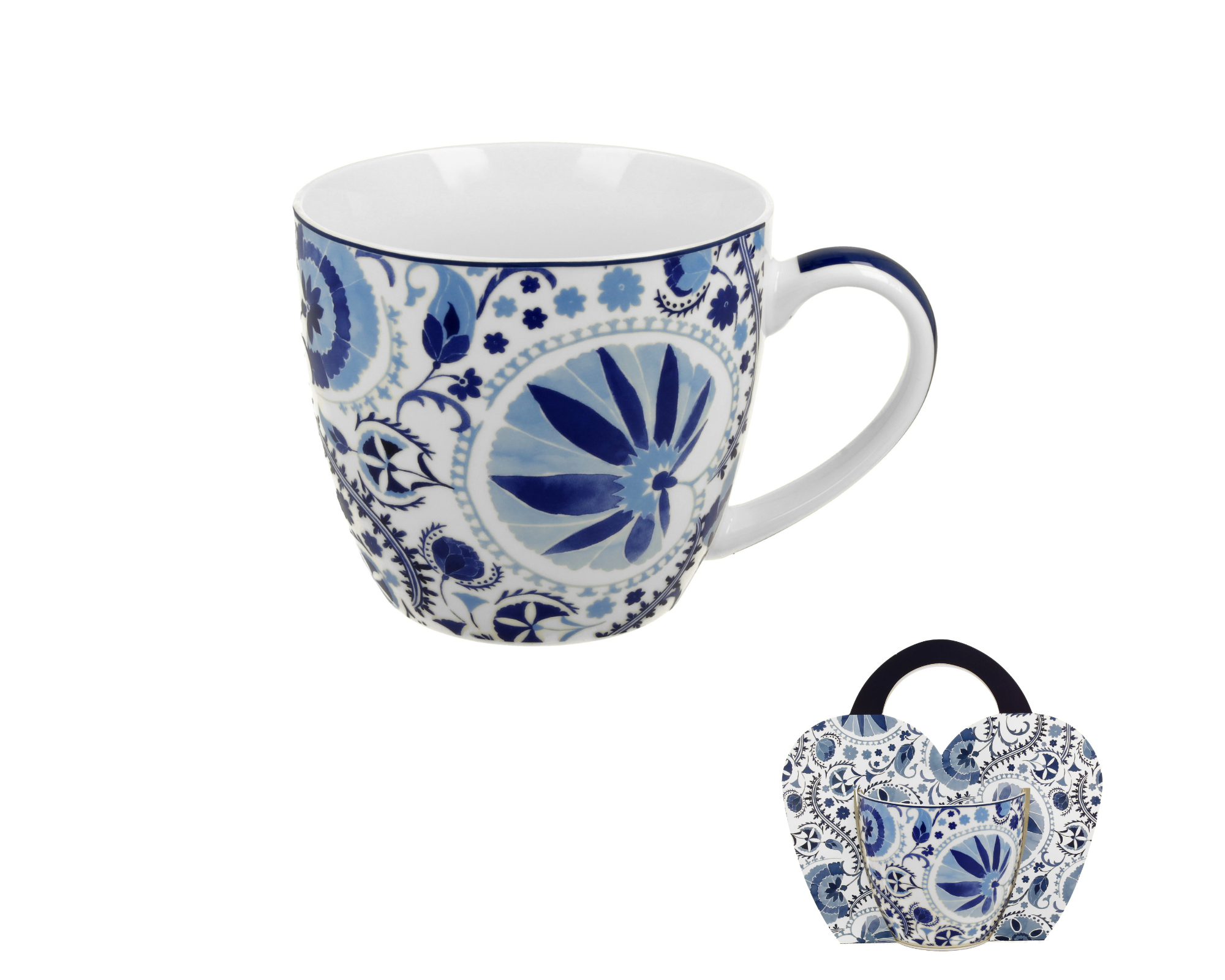 Klasický porcelánový hrnček Naresh Blue 460 ml