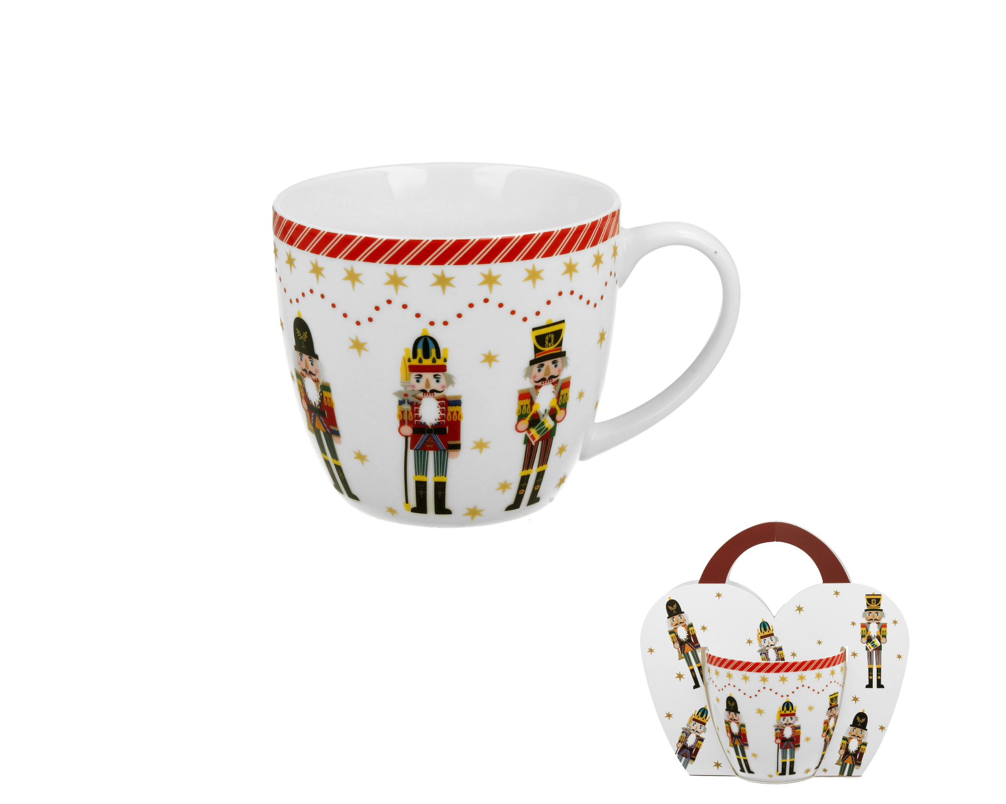 Klasický porcelánový hrnček Vianočný luskáčik 460 ml