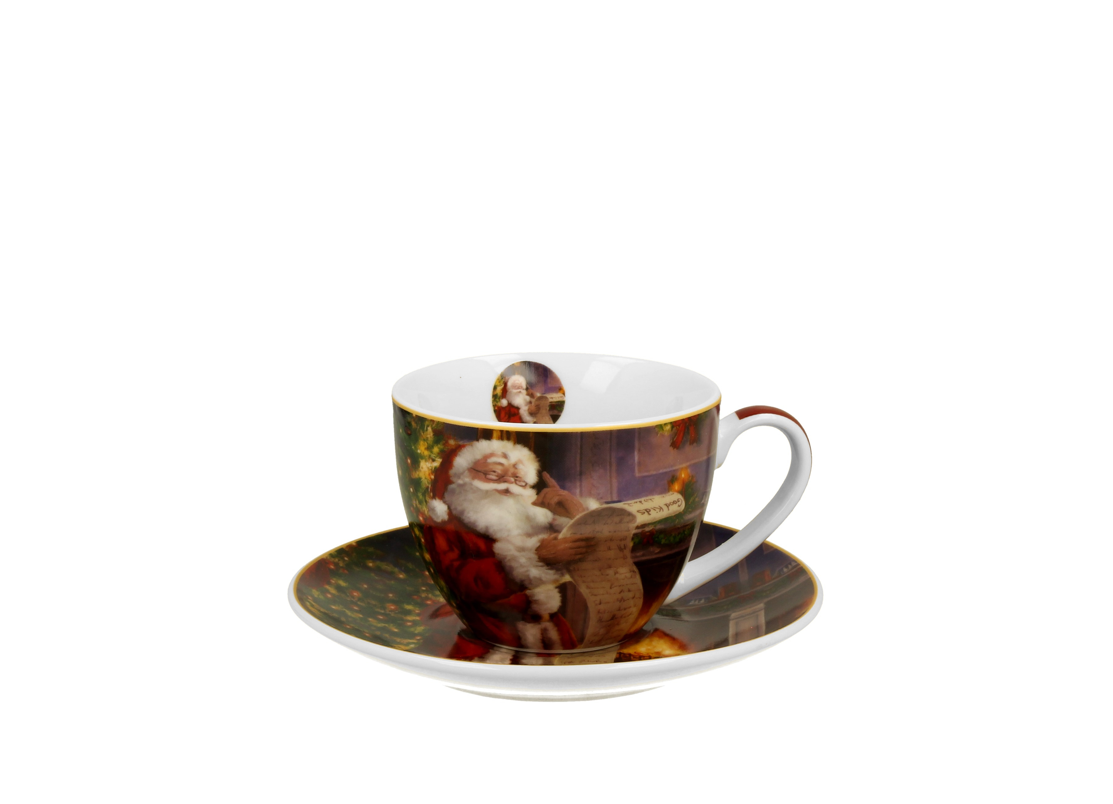 Porcelánová šálka s podšálkou Santov list 250 ml