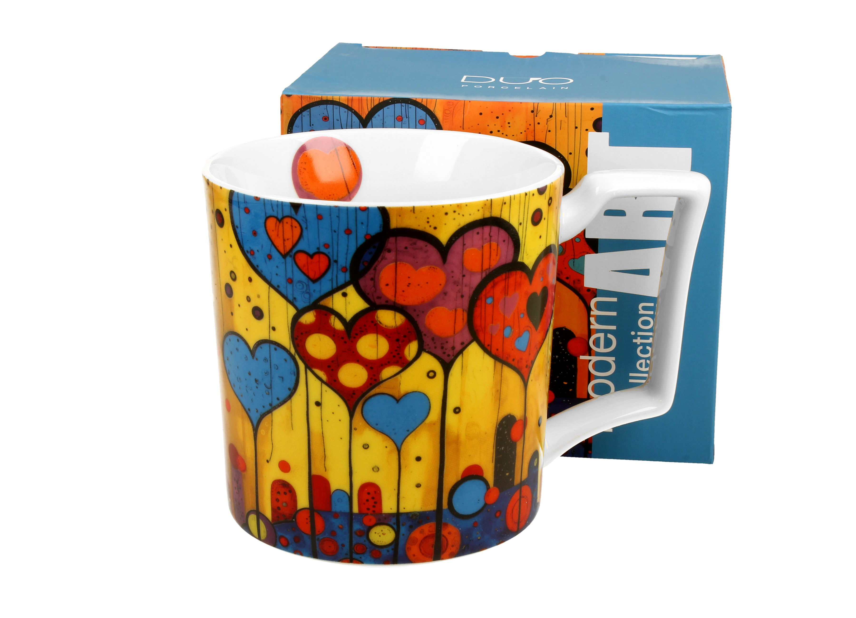 Jumbo porcelánový hrnček Srdcia 750 ml