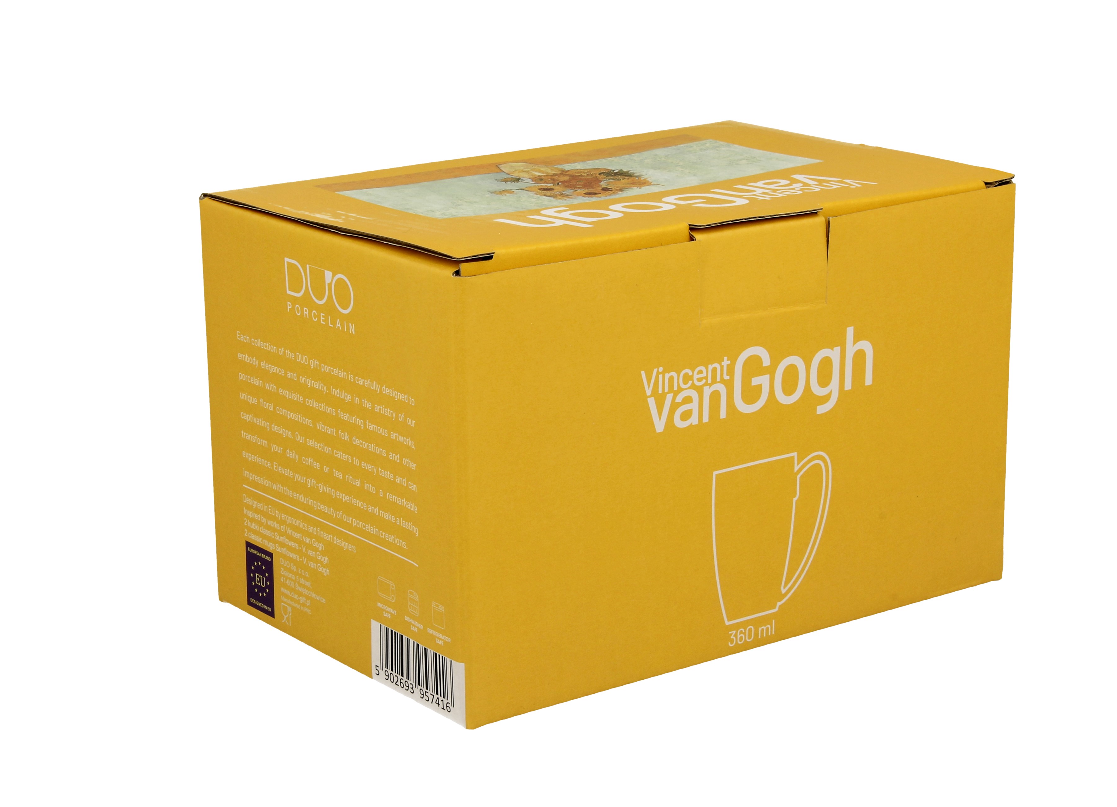 Sada dvoch klasických porcelánových hrnčekov Vincent Van Gogh - Sunflowers 360 ml