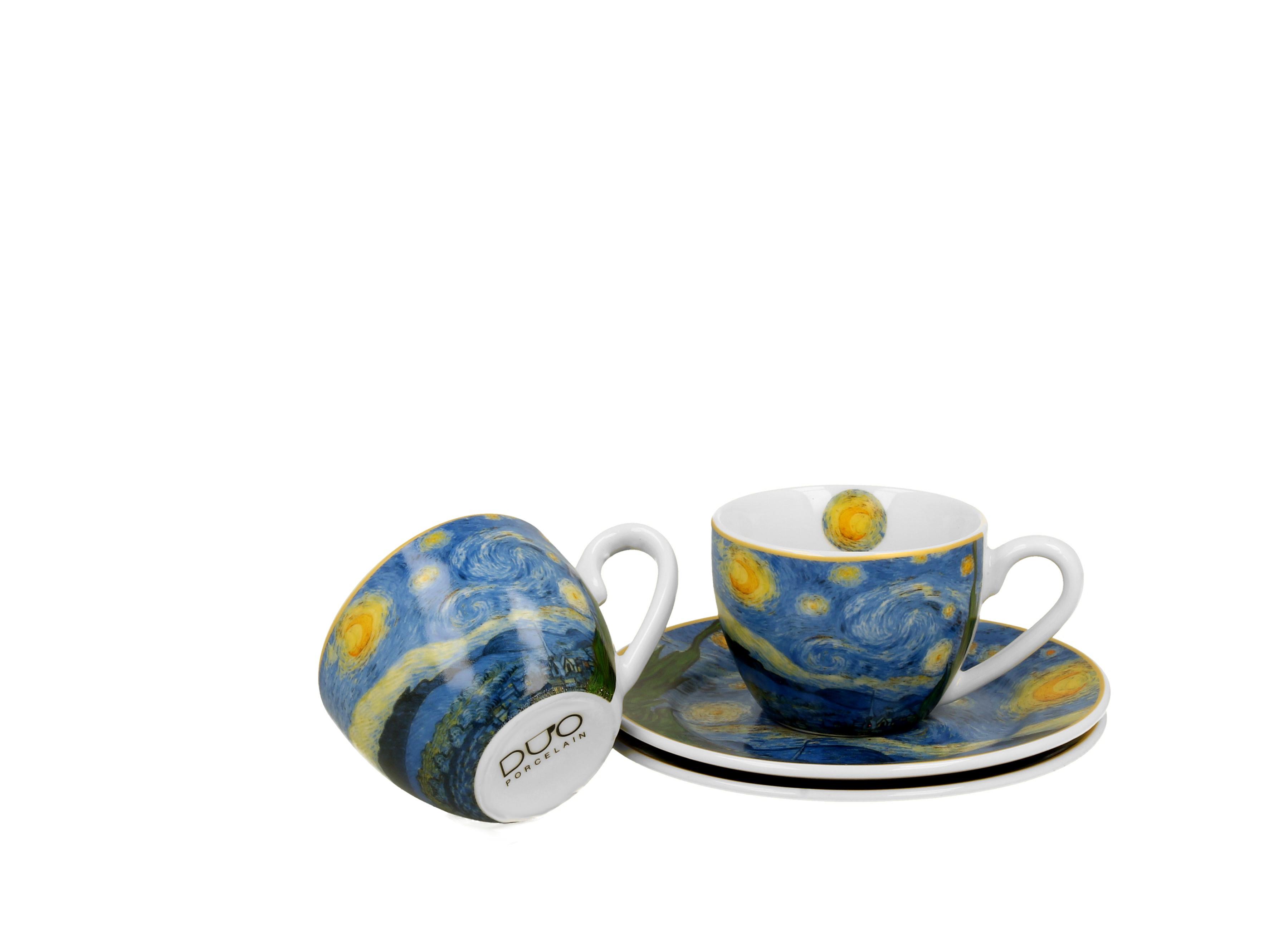 Sada dvoch espresso šálok s podšálkou Vincent Van Gogh - Starry Night 110 ml