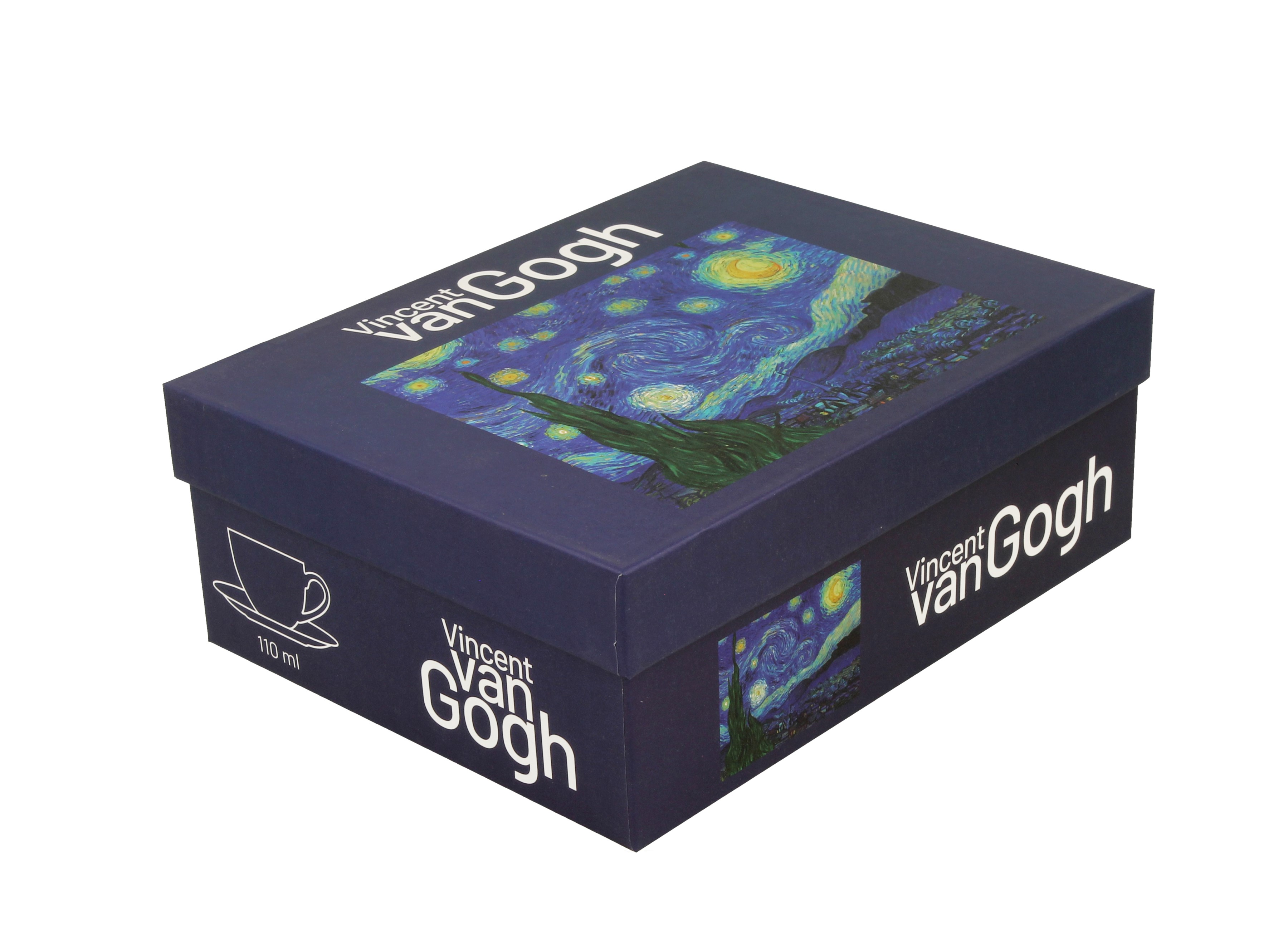 Sada dvoch espresso šálok s podšálkou Vincent Van Gogh - Starry Night 110 ml
