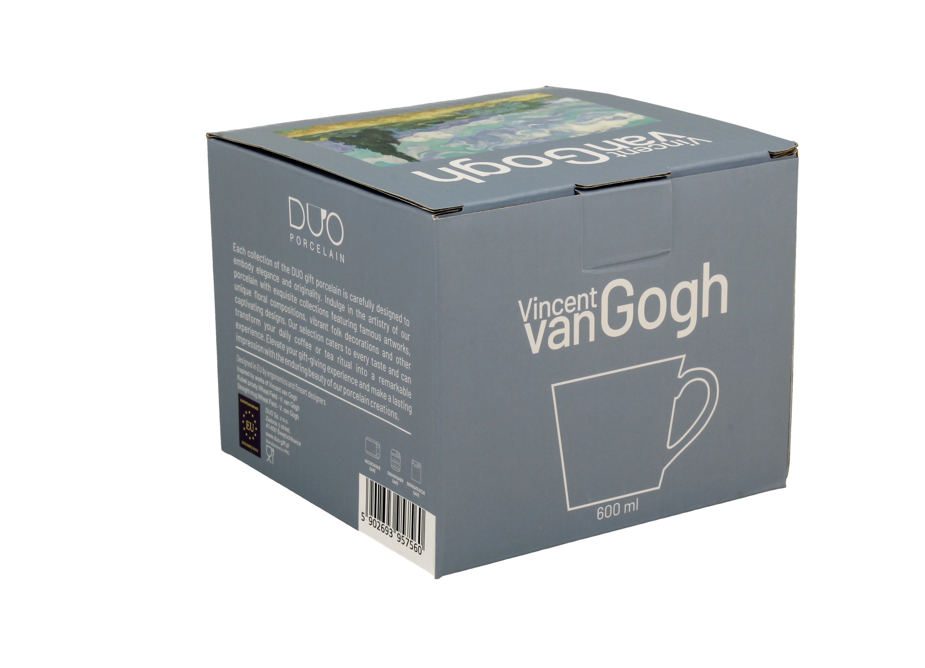 Porcelánový rovný hrnček Vincent Van Gogh - Wheat Field 600 ml