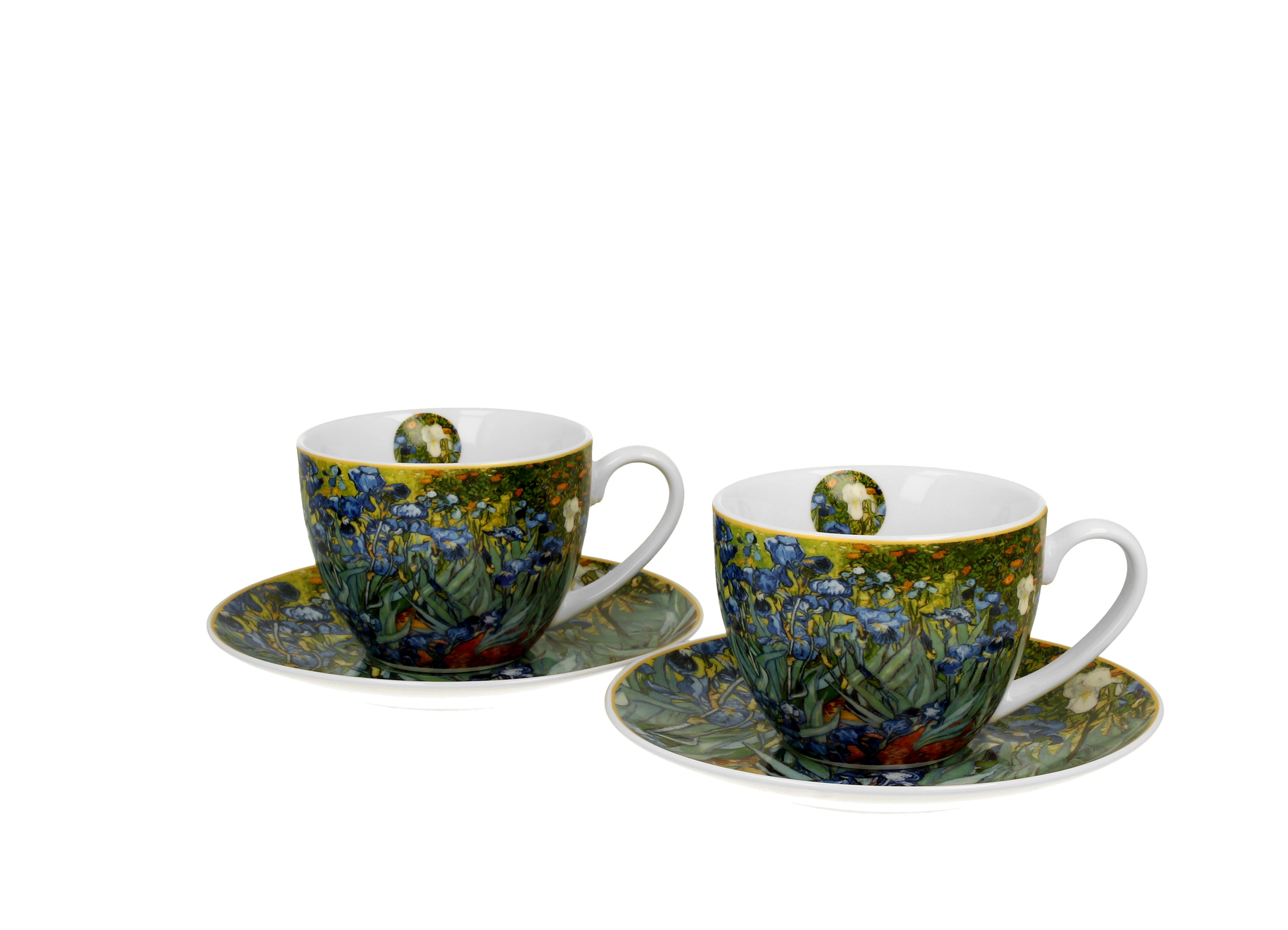 Sada dvoch šálok s podšálkou Vincent Van Gogh - Irises 250 ml