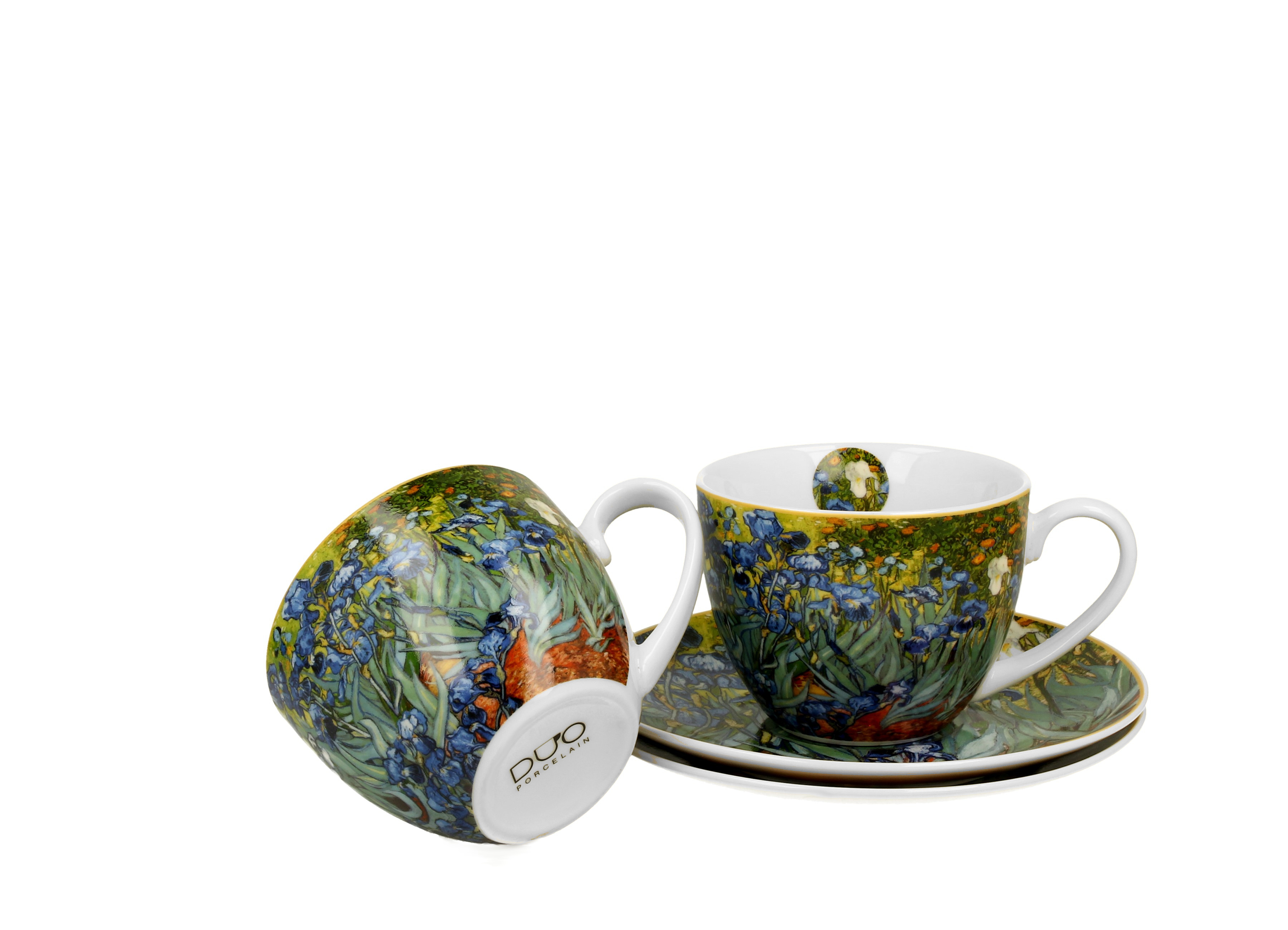 Sada dvoch šálok s podšálkou Vincent Van Gogh - Irises 250 ml
