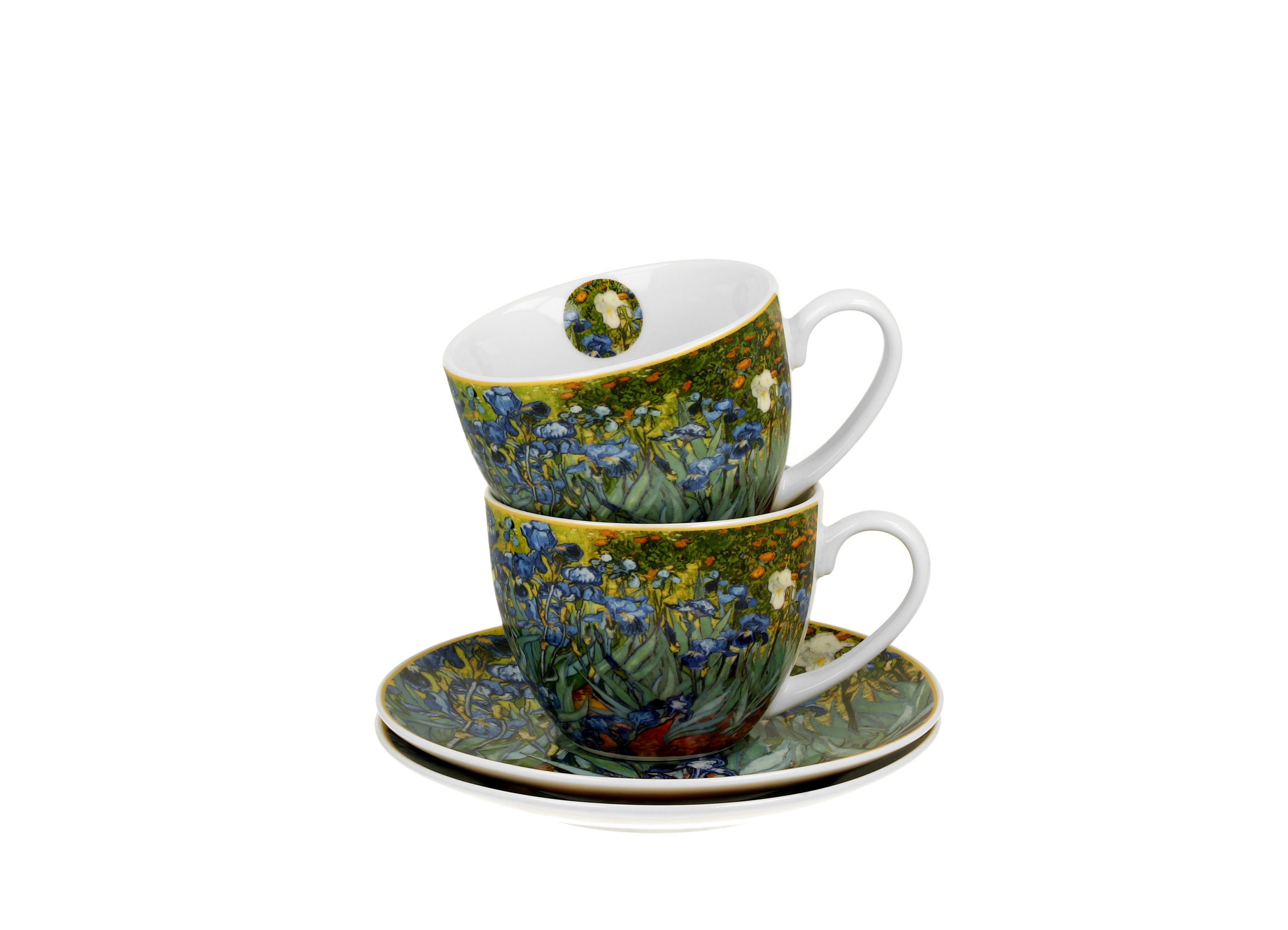 Sada dvoch šálok s podšálkou Vincent Van Gogh - Irises 250 ml