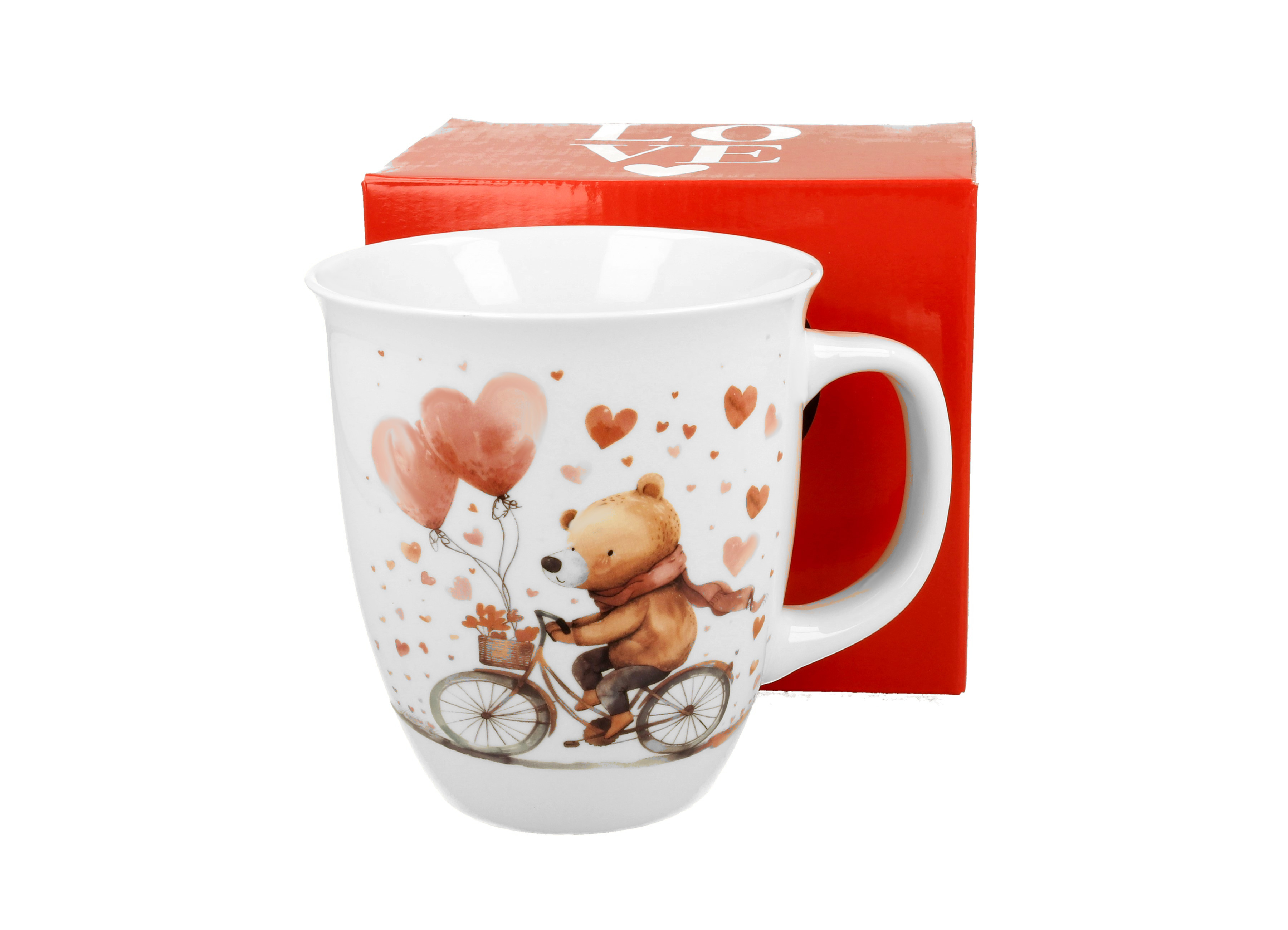 Porcelánový hrnček Medveď na bicykli 650 ml