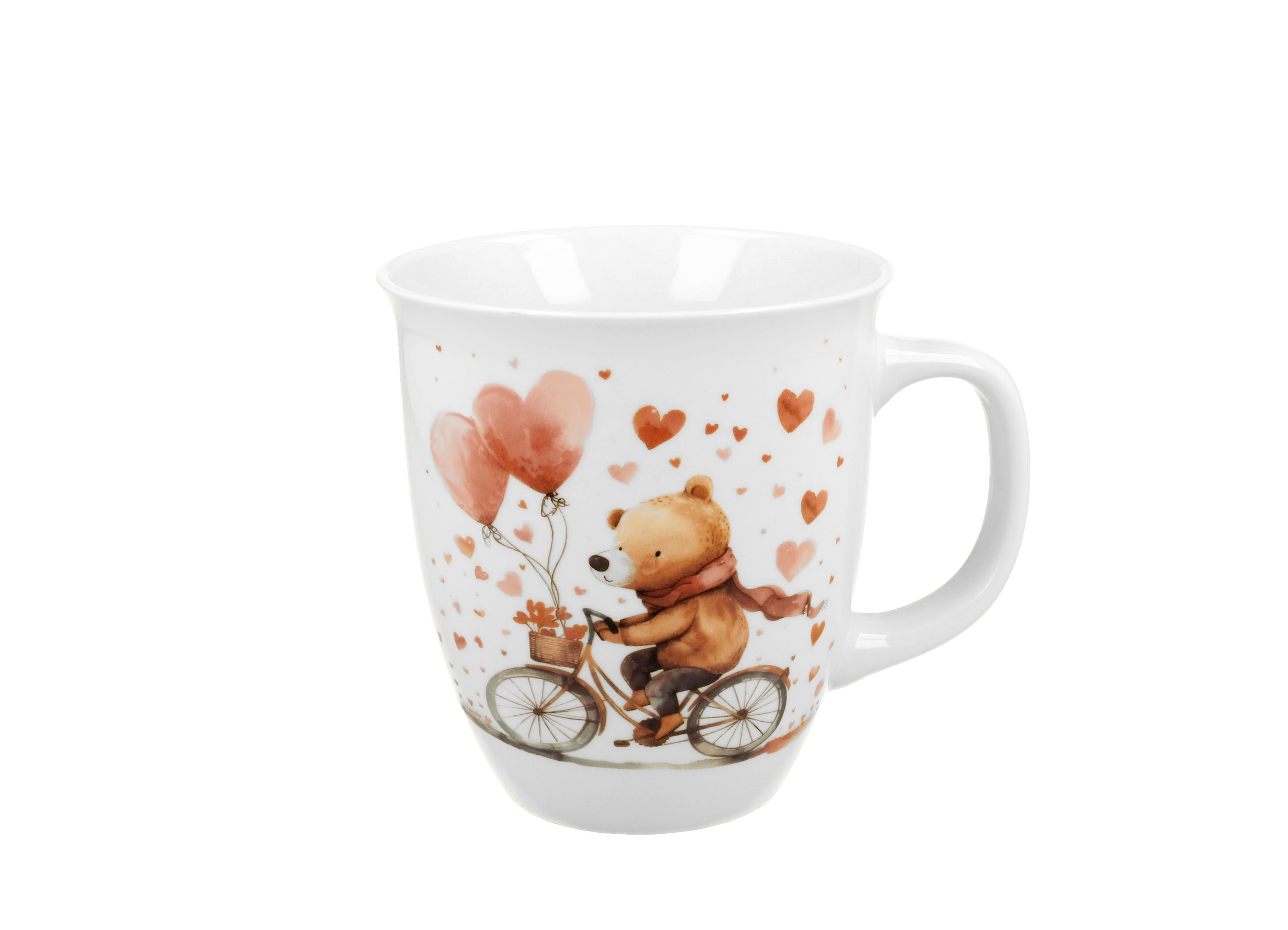 Porcelánový hrnček Medveď na bicykli 650 ml