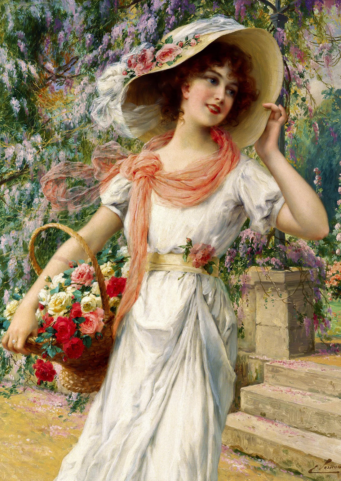 Puzzle Emile Vernon: The Flower Garden 1000 Enjoy