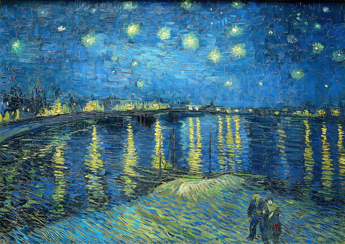 Puzzle Vincent Van Gogh: Starry Night Over Rhone 1000 Enjoy