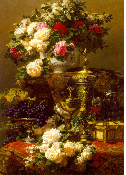 Puzzle Jean-Baptiste Robie: Flowers and Fruit 1000 Enjoy