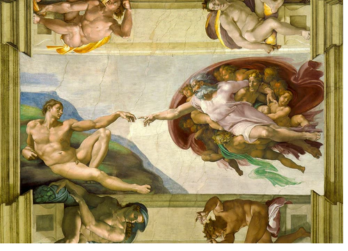 Puzzle Michelangelo Buonarroti: The Creation of Adam 1000 Enjoy