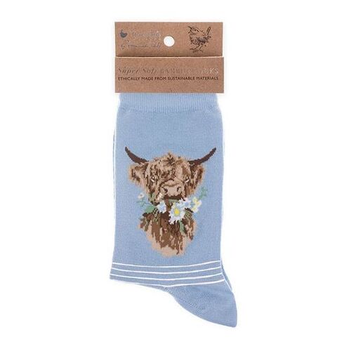 Dámske bambusové ponožky "Daisy Coo" Wrendale Designs – krava