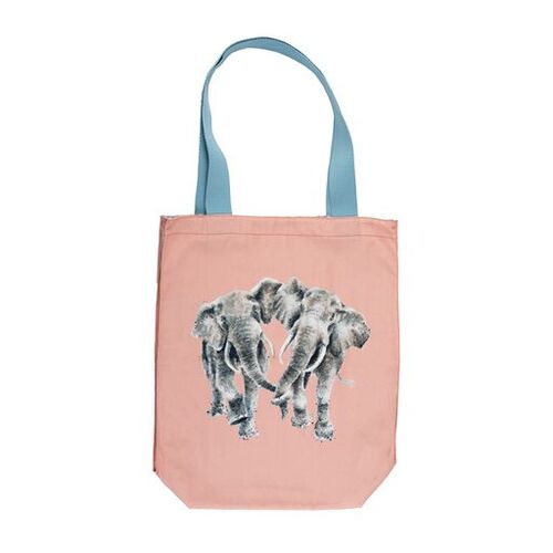 Pevná plátená taška "Age is Irrelephant" Wrendale Designs – slon