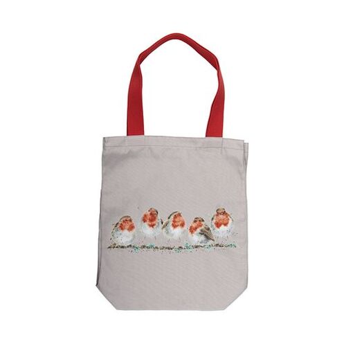 Pevná plátená taška "Robin" Wrendale Designs - červienky