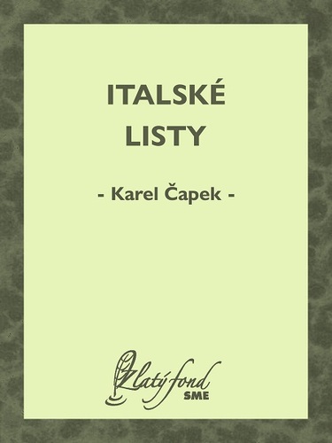 Kniha Italské listy - Karel Čapek