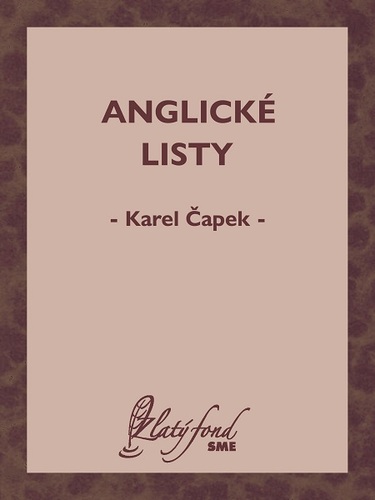 Kniha Anglické listy - Karel Čapek