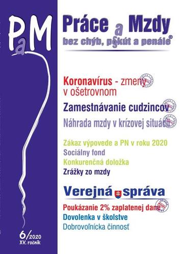 Kniha Práce a Mzdy (PaM) 6/2020 - Kolektív autorov