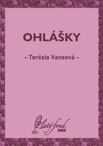 Kniha Ohlášky - Terézia Vansová