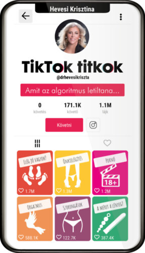 Kniha TikTok titkok - Amit az algoritmus letiltana - Krisztina Hevesi