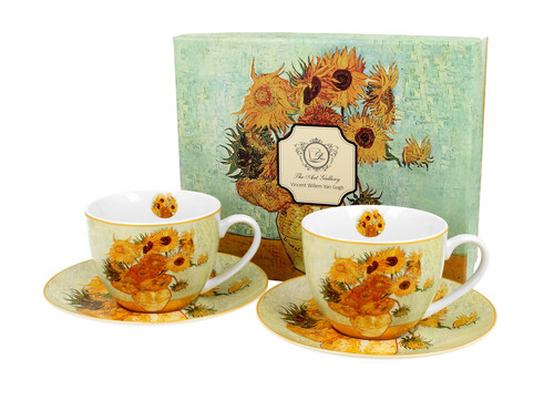 Sada dvoch šálok s podšálkou V. van Gogh - Sunflowers 280 ml
