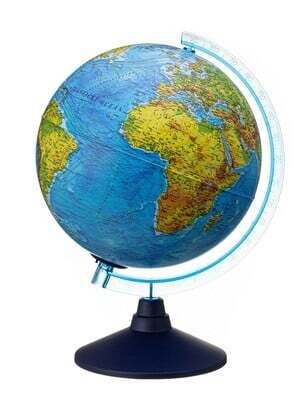 Alaysky's 25 cm RELIEF Cable - Free Globe Physical / Political with Led (SK)