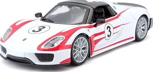 Bburago 1:24 Race Porsche 918 Weissach White