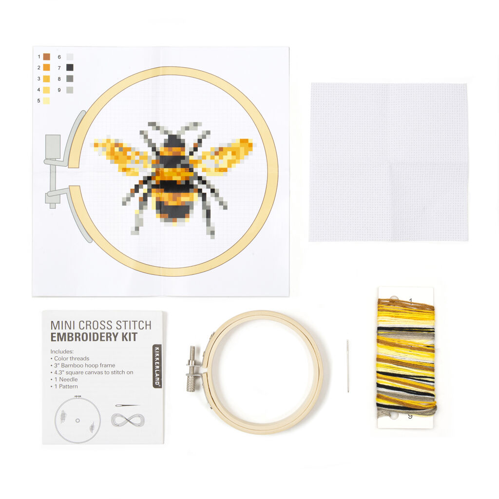 Kikkerland Mini súprava na vyšívanie Včielka