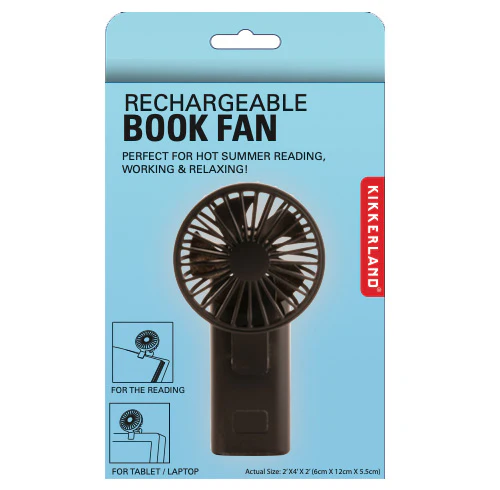 Kikkerland Nabíjateľný ventilátor tenký
